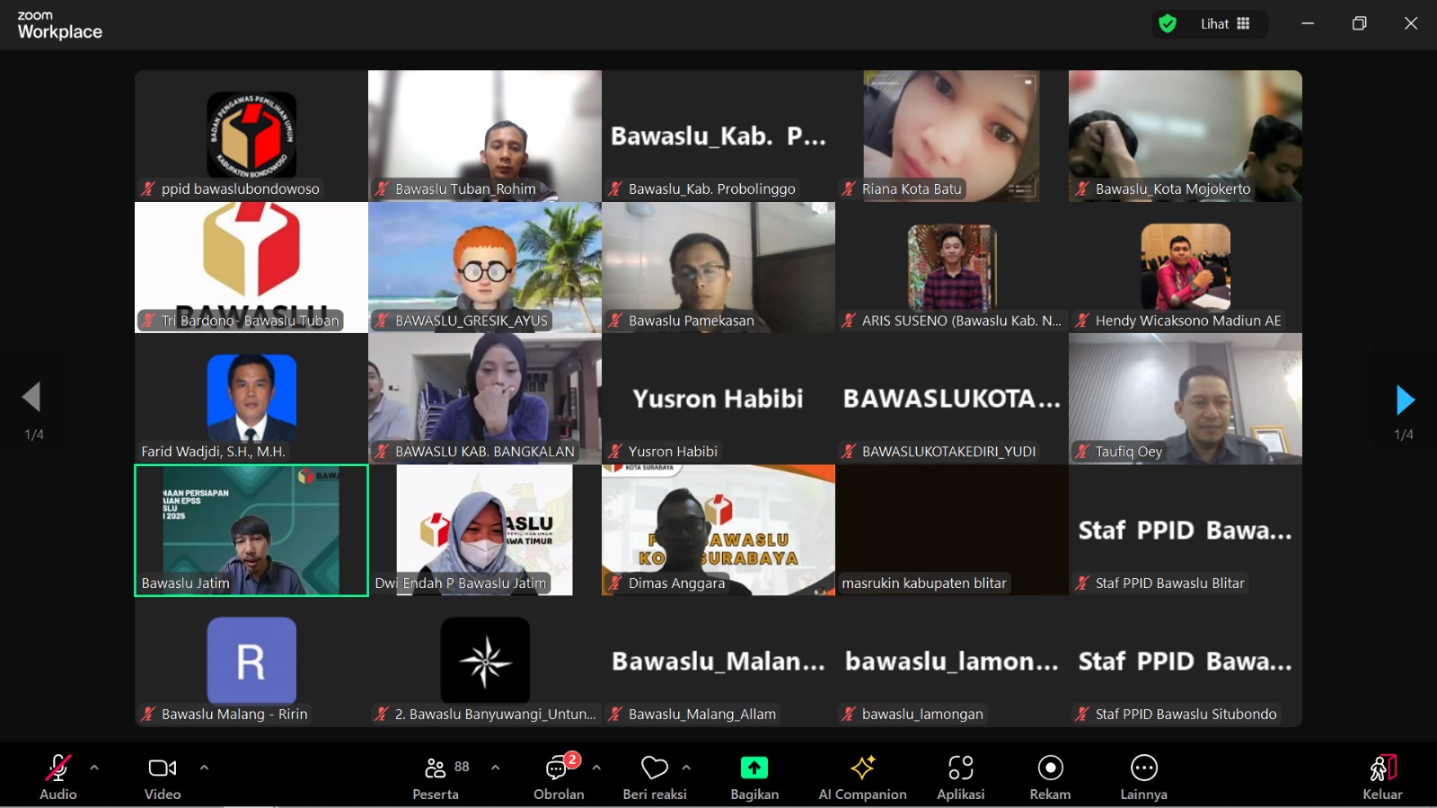 Rapat Daring Persiapan Monev KIP 2025